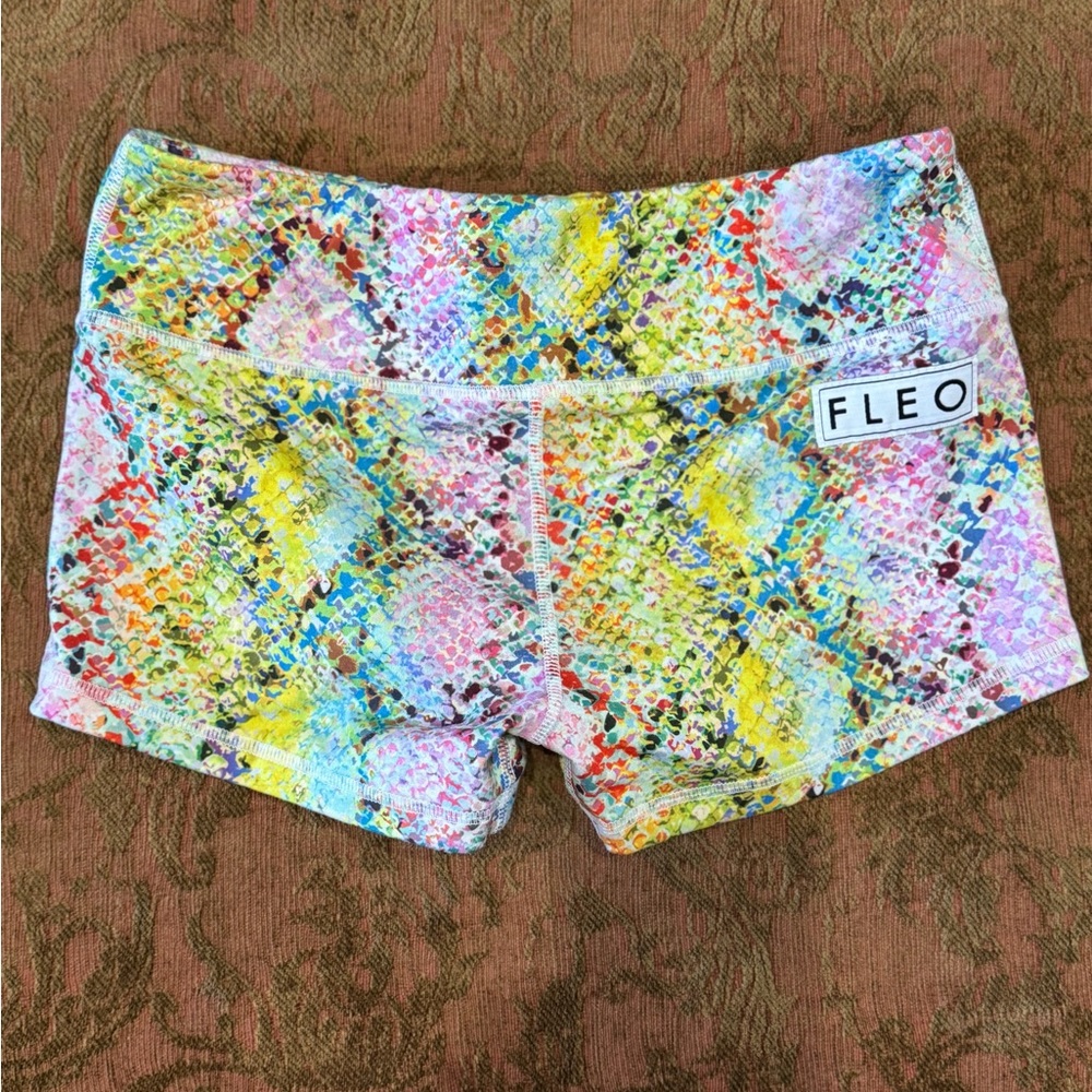 Snake print Fleo workout shorts. Size small.